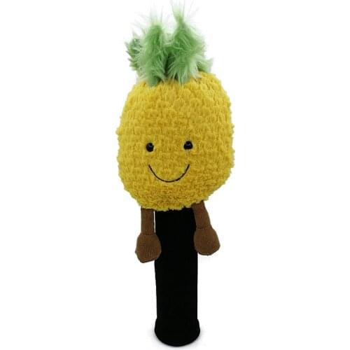 Pineapple Golf Driver Headcover Cartoon Fruit Golf Clubs Cover Protecter Outdoor Sports Mascot Novelty Cute Gift