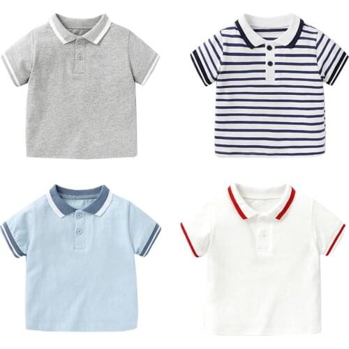 Baby Polo Shirts Cotton Summer Toddler Tshirt 1-4y Quality Children Tops Tee Kids Clothes