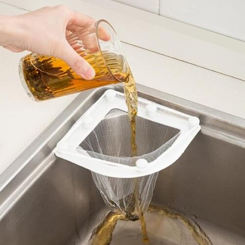 Kitchen Sink Strainer Sink Garbage Storage Filter Bag with Rack For Multifunctional Mesh Dish Sink Strainer Hole Waste Drainer