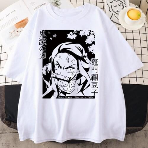 Demon Slayer T Shirt Kimetsu No Yaiba T-shirt Crew Neck Fitted Soft Anime Manga Tee Shirt Men Women T-shirt Kawaii Clothes