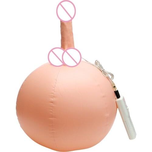Artificial Dildo Sex Toys for Women Inflatable Ball Sitting On Vibrator Flesh Sex Shop Female Masturbation Fake Penis