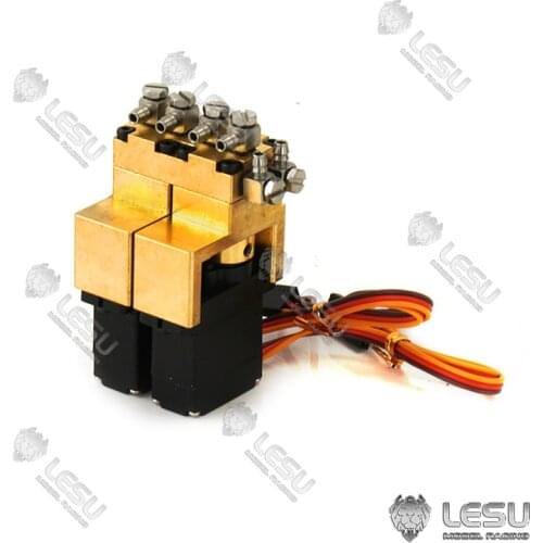 LESU Brass 2 Channel Hydraulic Reversing Valve For 1/14 Radio Control Excavator TAMIYA Dumper Truck TH16605-SMT3