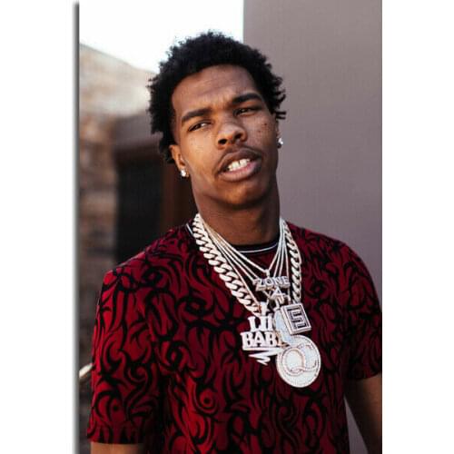 Lil Baby Rap Music Hip Hop Star Hot Silk Fabric Wall Poster Art Decor Sticker Bright