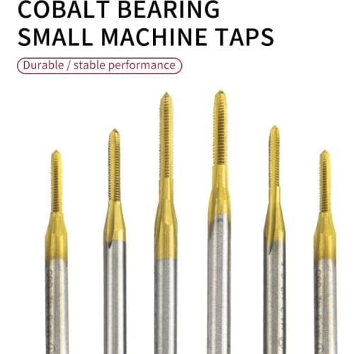 1/5/10pc M0.8/M0.9/M1.0/M1.5/M2.0 M1.3*0.3 M1.6*0.35 M1.9*0.4 Titanium-plated and cobalt-containing machine small tap