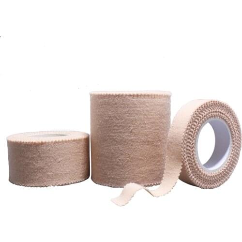 5 Rolls/Lot Medical Tape Gauze Fixation Tape Skin Color Adhesive Plaster Hypo-allergenic Household Breathable Cotton cloth Tapes