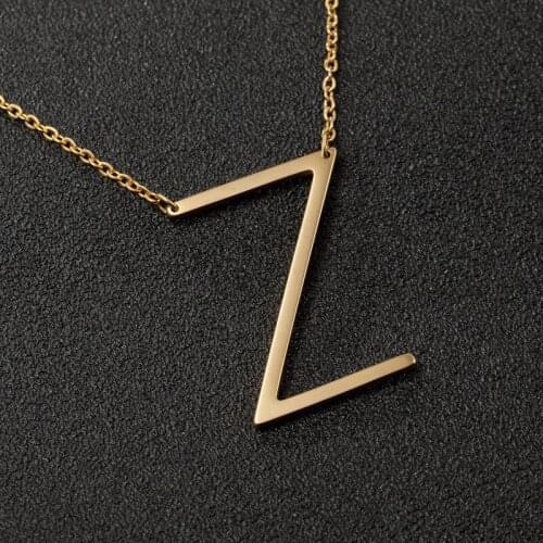 Fashion Letter Necklaces Pendants Initial Necklace Gold Color Stainless Steel Choker Necklace Women Jewelry Kolye Collier