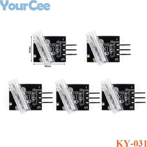 5PCS KY-031 Knock Sensor Module KY031 Diy Percussion Knocking Module 3pins 5V LED Display for Arduino