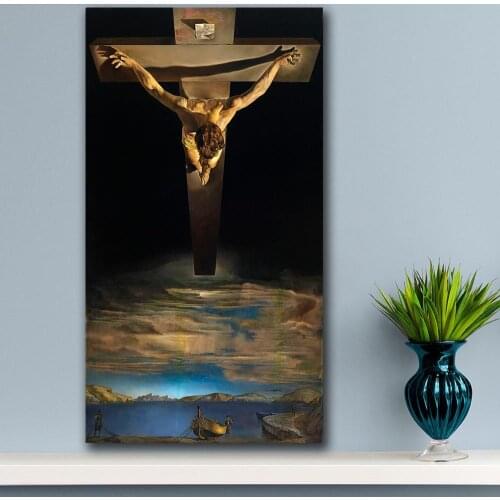 Salvador-dali-christ-of-saint-john-of-the-cross wall art For Living Room Home Decoration Oil Painting On Canvas Wall Painting