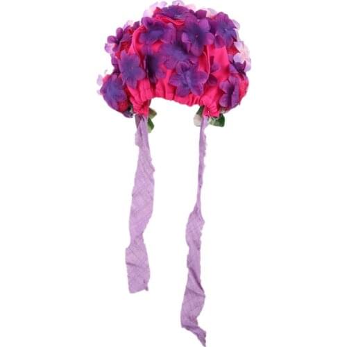 Flowers Florals Hat Newborn Baby Studio Shooting Photo Props Handmade Colorful Bonnet Hat Photography Props