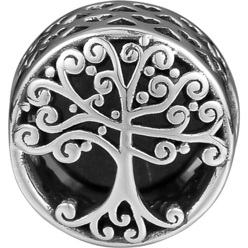 Family Roots Charm 925 Sterling Silver Beads for Jewelry Making DIY for Women Men Gift Fit Charms Bracelet 02806