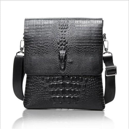 ETN BAG 042016 Crocodile leather shoulder bag man business shoulder bag