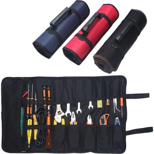 585x355mm Oxford Canvas Car Tool Roll Storage Bag Auto Repairing Tools Storage Bag Waterproof Portable Bag With Handle