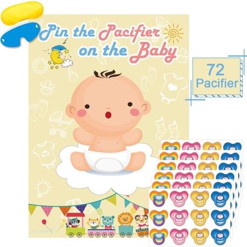 Fowecelt Baby Shower Unicorn Theme Party Decoration Home Decor Kids Pin the Stickers On the Poster Birthday Gift Party Supplies