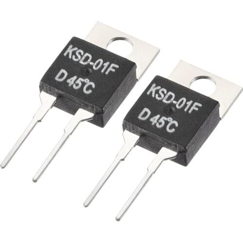 UXCELL 2Pcs Thermostats Temperature Controller 45/50/55 Celsius Degree 1500V/DC 60Hz 220V AC 1A /24V 3A KSD-01F Normal Open KSD