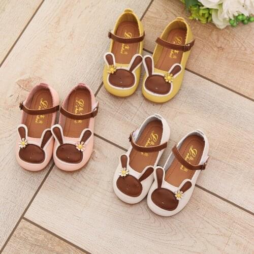 Girls Shoes 2019 Spring Korean Soft Bottom Little Girl Princess Leather Shoes Fashion Sandals for Girl Kids Soft Flat Shoes