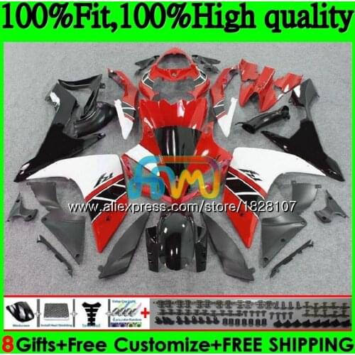 Injection OEM For YAMAHA YZF R 1 YZF 1000 YZFR1 07 08 114BS.14 YZF1000 YZF R1 07 Red white blk YZF-1000 YZF-R1 2007 2008 Fairing