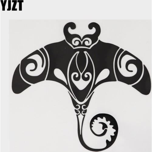 YJZT 14.8CM×13.6CM Amusing Manta Ray Marine Life Decal Car Sticker Vinyl 18A-0060