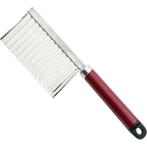 Potato Chips Slicer Wavy Cutter Stainless Steel Knife For Potato Vegetable Cutting French Fries Chopper Kitchen Gadgets
