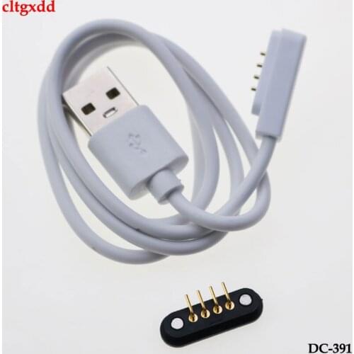 1 set of magnetic USB charging male and female FOR Pogo Pin connector power supply 2-pin 4-pin straight pin curved pin