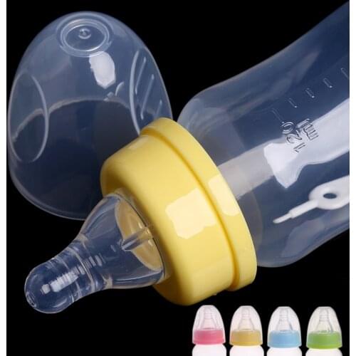 1Pc 120ml Baby Newborn Nursing Nipple Bottle Silicone Pacifier Milk Water Feeding Random Color