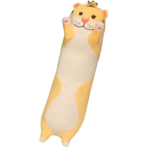 1PCS 65/85/120cm Cartoon software Crouching Tiger doll bedside long cushion animal pillow girl sleeping pillow