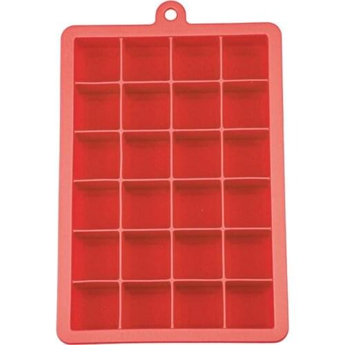 Kapmore 1pc Solid Color Ice Cube Tray Silicone 15 Cavity Flexible Ice Tray Maker Ice Cube Mold With Lid Ice Tools Accessories