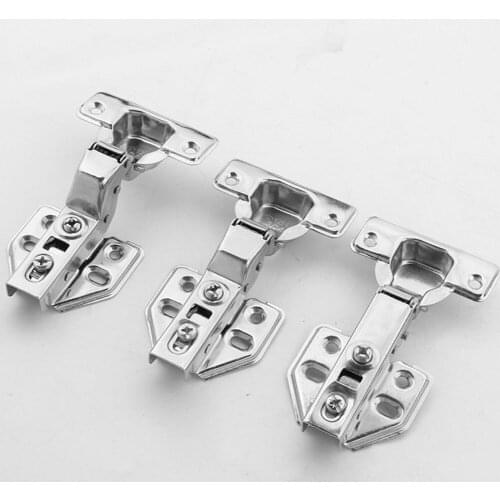 10/20Pcs Hinge Stainless Steel Hydraulic Cabinet Door Hinges Damper Buffer Soft Close Kitchen Cupboard Full Overlay Door Hinge