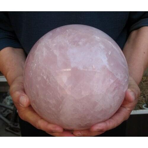 11720g NATURAL ROSE QUARTZ CRYSTAL SPHERE BALL Healing