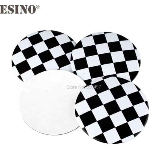 4 x Car Styling F1 Racing Flag 3D Metal Chrome Aluminium Alloy Wheel Center Cap Stickers Wheel Hub Cap Decals 3D Emblems Badges