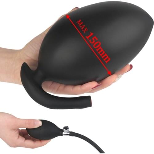Super Large Inflatable Huge Anal Butt Plug Big Dildo Pump Prostate Massager Anus Dilator Expandable Sex Toys for Women Man