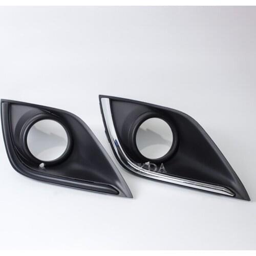 Auto Left Right Side Front Bumper Fog Light Grill Cover Racing Grills For Mitsubishi Outlander 2016 2017 2018 2019