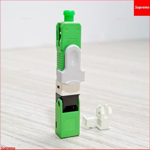 Free Shipping FTTH ESC250D Fast Conector SC APC Single-Mode Fiber Optic Quick Connector FTTH SM Optic For Telecom
