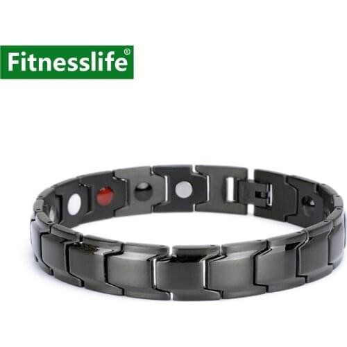 Bracelets Health Care Wrist Negative Ion Neodymium Magnet Germanium Power Loss Weight Effective Therapy For Man and Woman