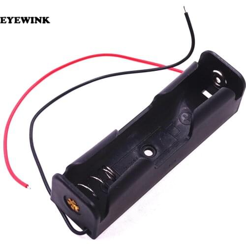 18650 Battery Case Storage Box Case Plastic Holder With Wire Leads for 1 x 18650 Batteries Soldering