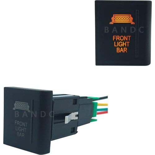 Dual Yellow Led, Right Side Left Side FRONT LIGHT BAR Push Button Switch for VW Volkswagen Amarok, Auto Part,Wiring Connector