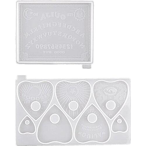 Ouija Board and Resin Molds,2PCS Gothic Epoxy Resin Silicone Molds for Ouija Board Game,Pendant,Resin Crafts