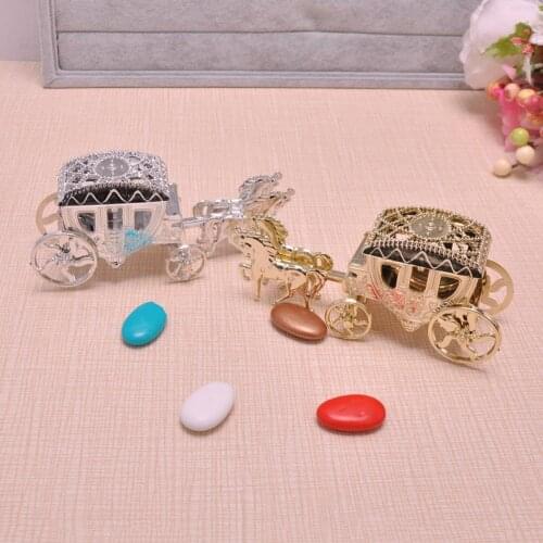 HOT SALE! Candy box Carriage Shape Cute Candy Chocolate Box Baby Shower Birthday Wedding Party Favor