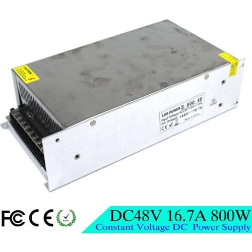 Single Output Switching Switch power supply 48V 16.7A 800W Transformer 110V 220V AC TO DC48V SMPS for LED Light CNC Stepper CCTV