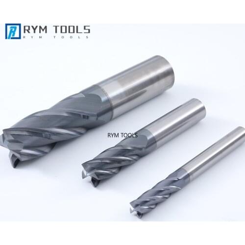 Carbide End Mills 4 Flutes 1 3 4 5 6 8 10 12 Mm AlTiN Coated Tungsten Milling Cutter Cnc Router Bits for Stainless Steel
