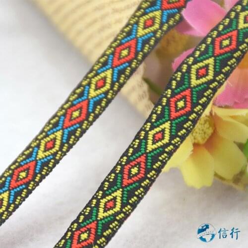7meters 10mm width, embroidery jacquard ribbons Grosgrain ribbon,lace ribbons DIY hairbow accessories, sewing wupplies#3508