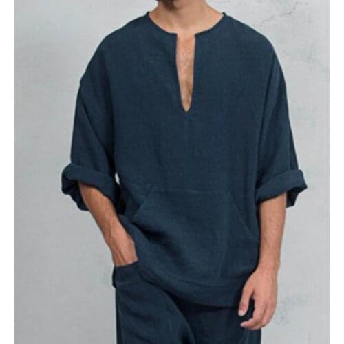 Summer Men T-shirt Solid Color Loose Summer Flared Sleeve V Neck Top for Dating Fashion Tees Tops Casual Loose Clothing