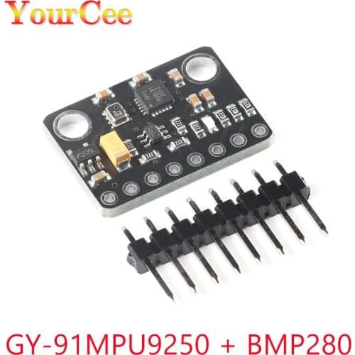 MPU9250 BMP280 MPU 9250 SPI IIC/I2C 10DOF Acceleration Gyroscope Compass Nine Shaft Sensor Module GY-91 9-Axis 3-5V For Arduino