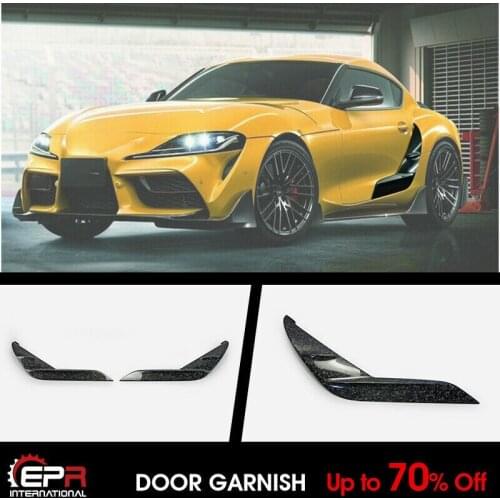 For 2019+ Toyota Supra A90 T Type Forged Carbon Look door garnish Add on Car Exterior Accessories Kit