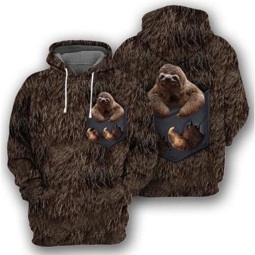 PLstar Cosmos 3D printed Newest Sloth Animal Art Funny Harajuku Premium Streetwear Unique Unisex Casual Hoodies/Sweatshirt/Zip 5