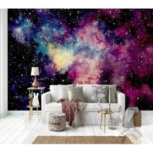 Papel de parede Purple dream beautiful gorgeous universe nebula wallpaper mural,living room home decor
