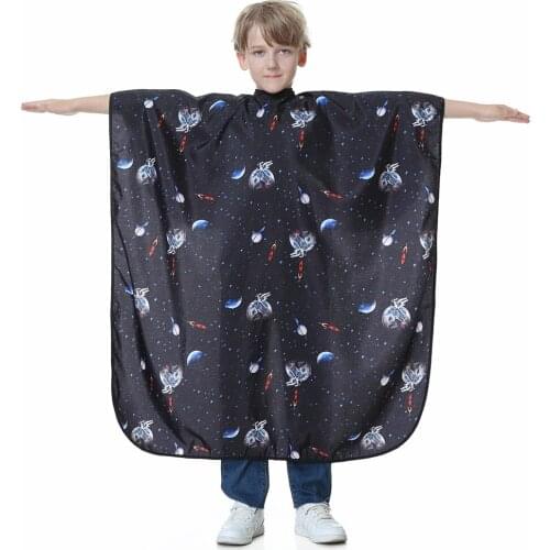 Salon Kids Professional Hairdressing Cape With Adjustable Snap Hair Cutting Apron Barber Shop Home Child Waterproof Haircut Cape