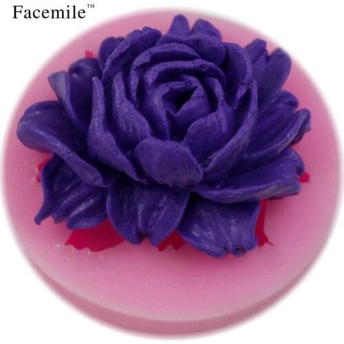 Rose Shape Silicone Fondant Cake Mold DIY Decorating Tools Slicon Soap Mould 50-91