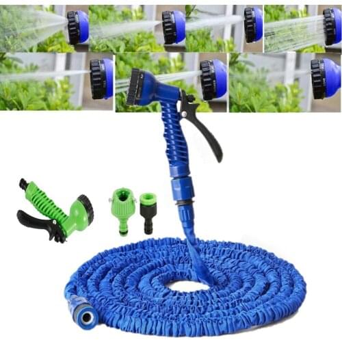 Garden Hose Pipe Expandable Watering Hose 7 Patterns Water Gun Sprinkler for Car Cleaning Outdoor Garden Supplies Cleaning Tool