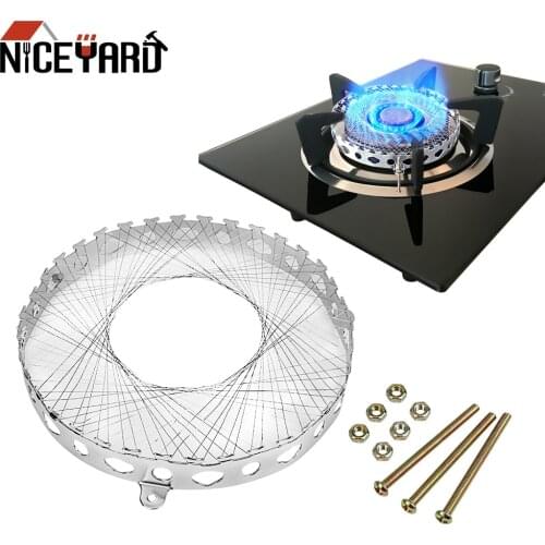 Gas Stove Torch Net Windproof Round Mesh Energy Saving Cover Aggregate Flame Stainless Steel Stove Accessories Pot Stand Adapter