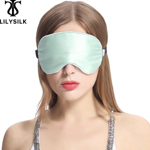 LilySilk Silk Sleep Eye Mask With Wide Elastic Band Pale Turquoise Clearance Sale Free Shipping